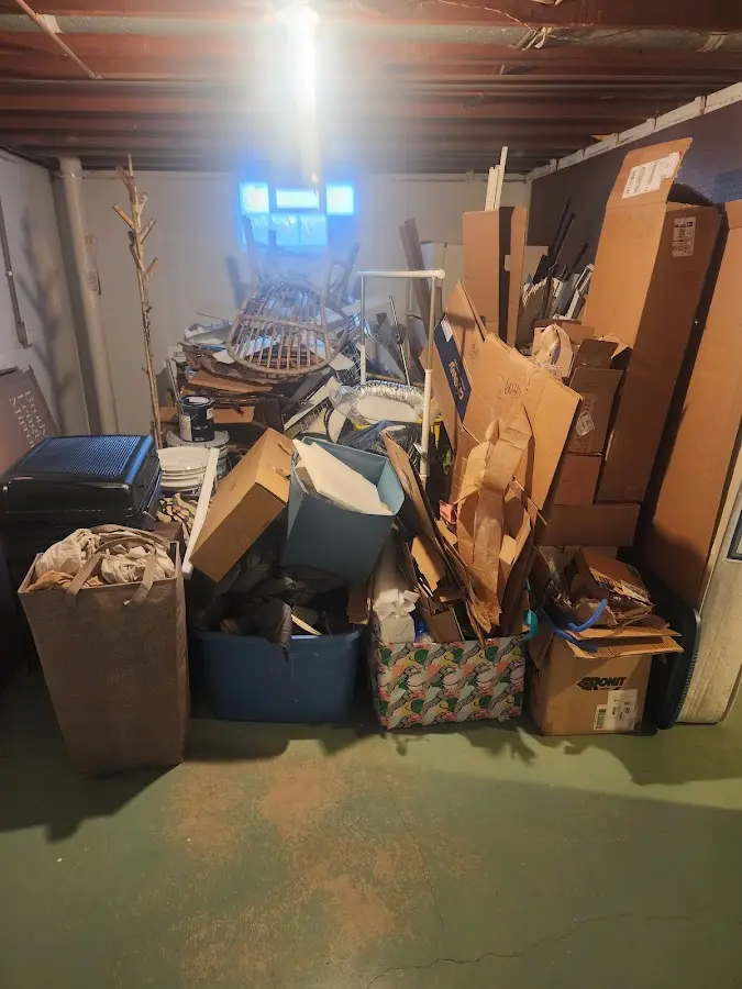 Roll-off dumpster container at job site for Concrete Dumpster Rental in Ellicott City